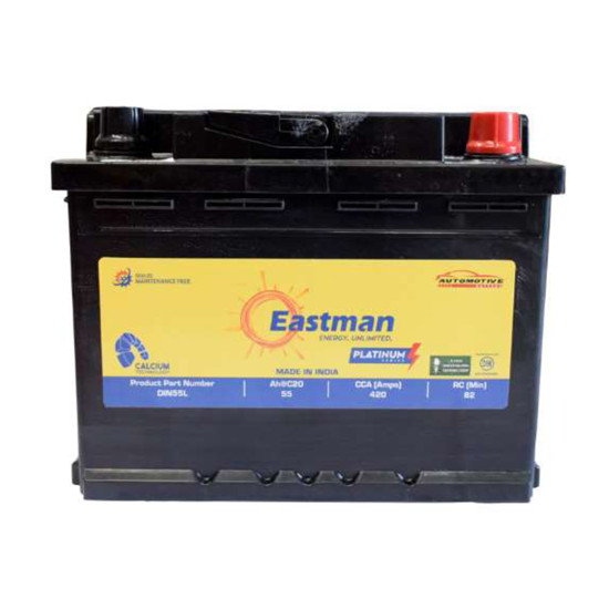 Eastman - 55D23L 12V Left Terminal 60 AH JIS - New Car Battery