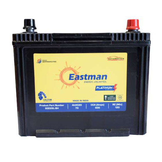 Eastman - 80D26L 12V Left Terminal 70 AH JIS - New Car Battery