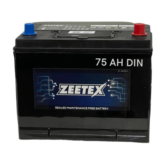 Zeetex 12V DIN 75AH - New Car Battery